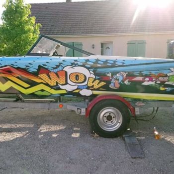 covering bateau pop art aux Sables d'Olonne en Vendée