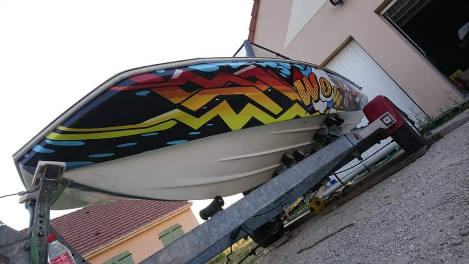 covering bateau pop art aux Sables d'Olonne en Vendée