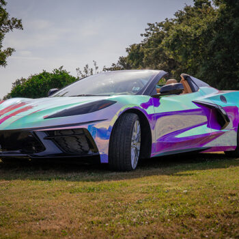 Covering d'une Chevrolet Corvette C8 en chrome aux Sables d'Olonne en Vendée